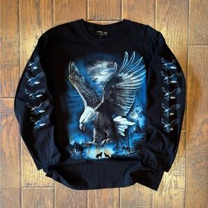 Vintage Y2K Eagle/Wolf Graphic Longsleeve